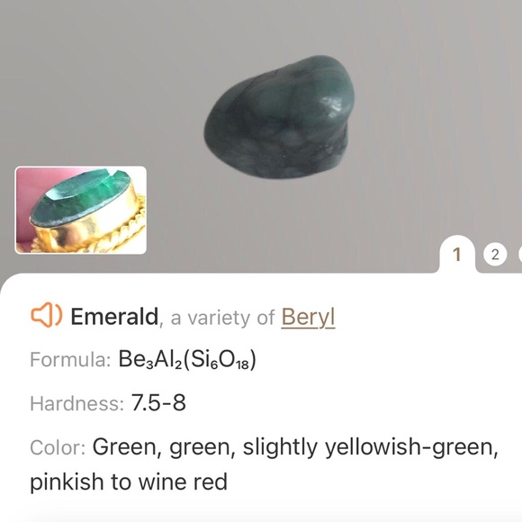 Handcrafted cream Czech Pearl genuine emerald gemstone clasp necklace - Picture 12 of 12